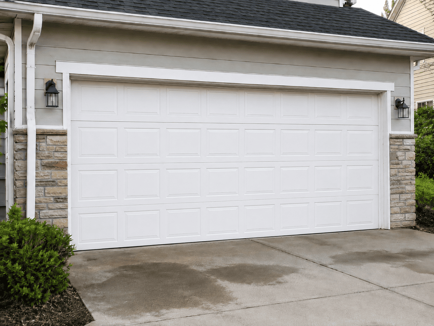 Repaired garage door after service